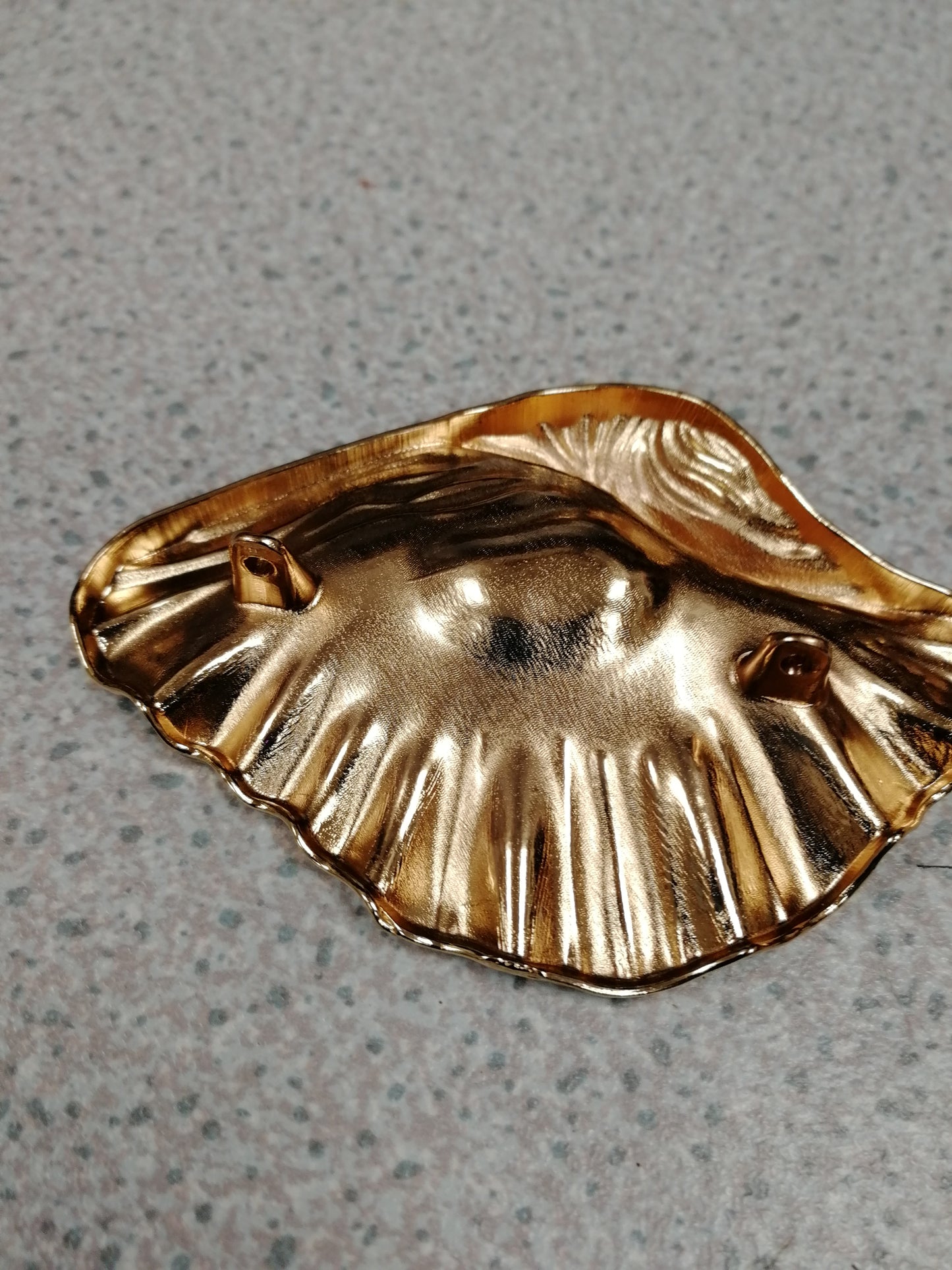 Large Eye shape Button, Gold Shank Button