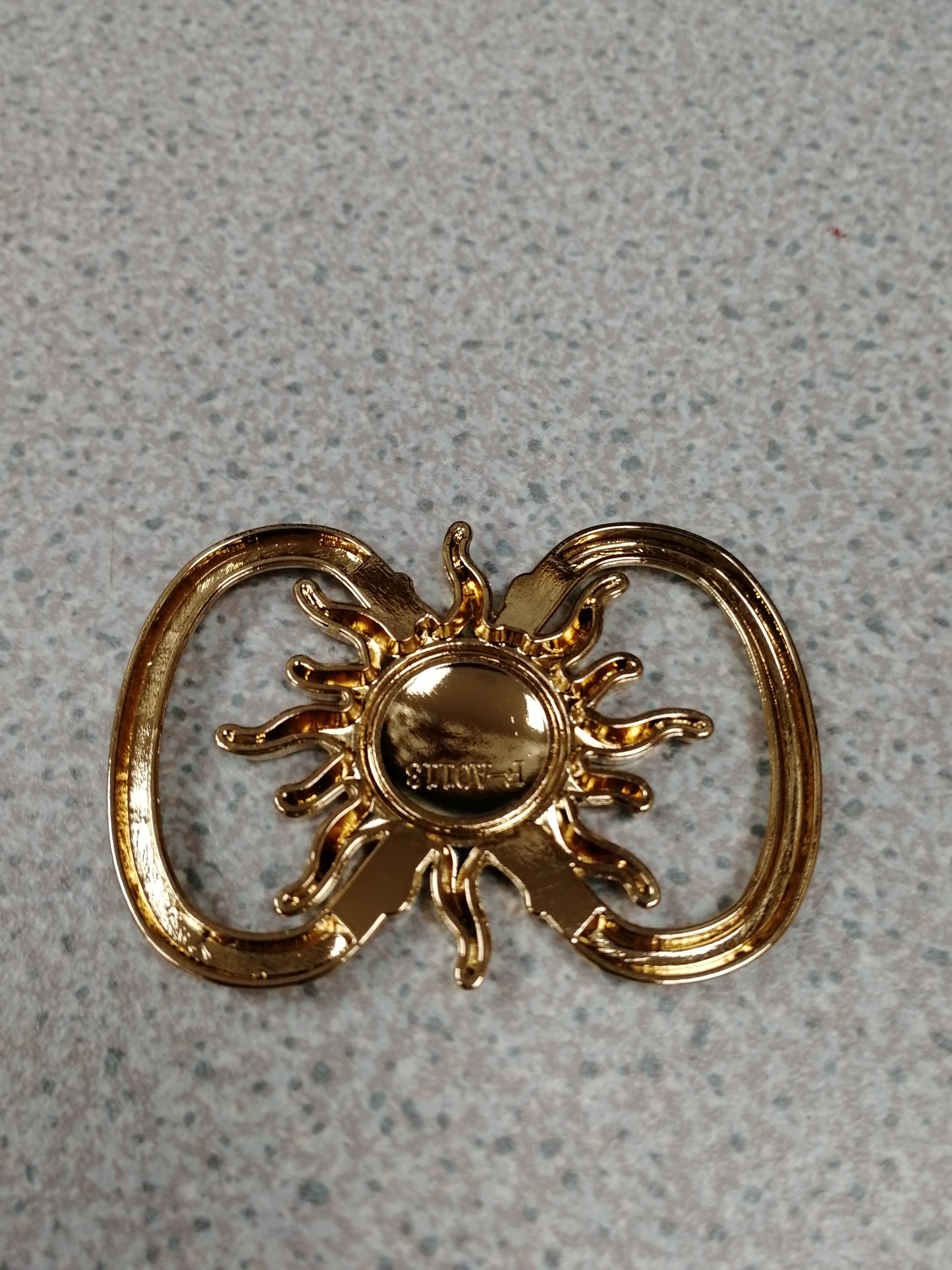 Small Sun Gold Buckle, Metal Buckle, Swimwear Buckle, swimwear accessory, Garment Buckle