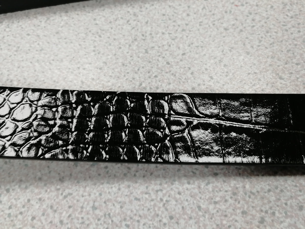 Black Snake skin design belt, skater belt, shiny belt, patent belt, dress belt, black belt