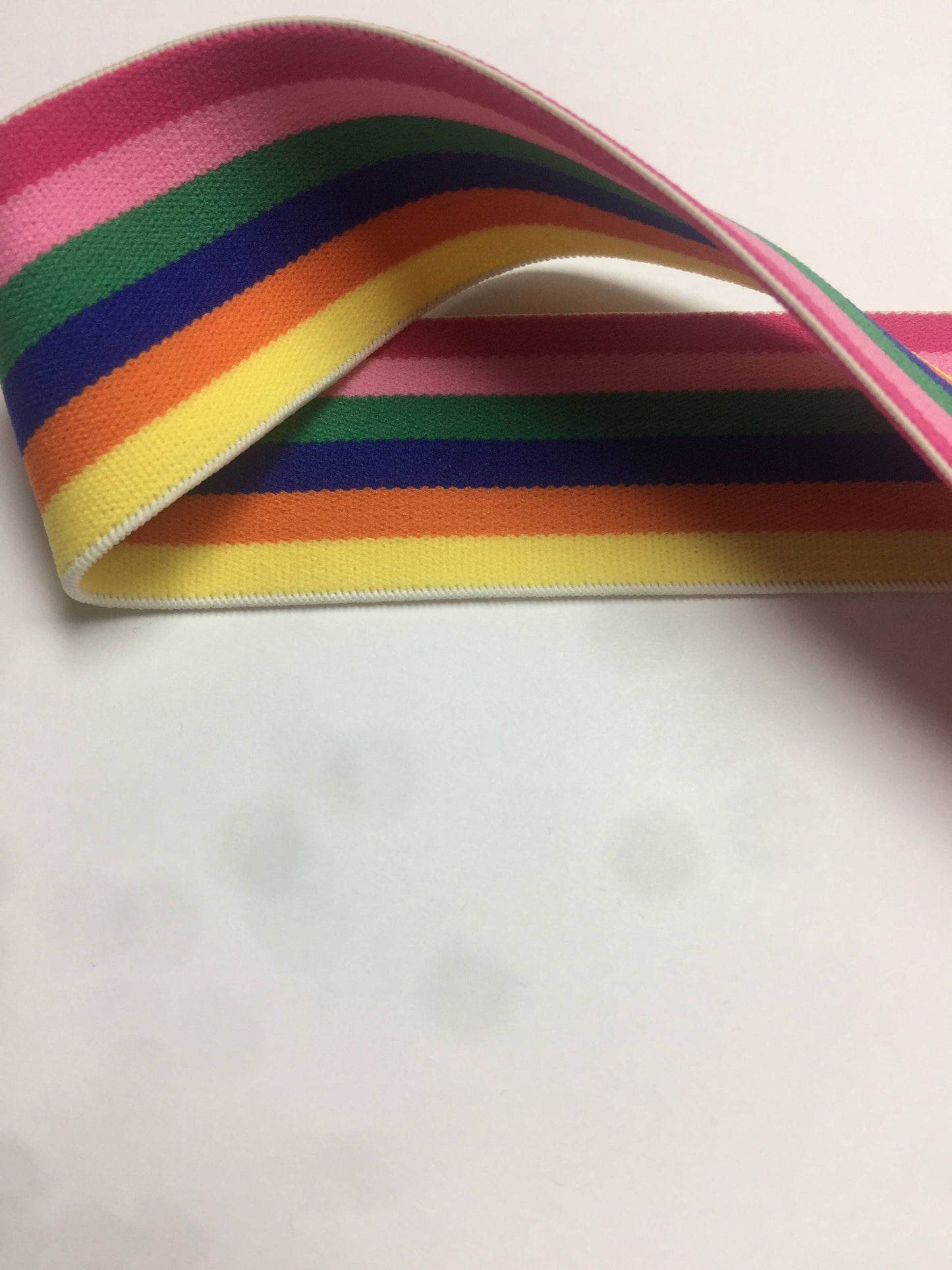 40mm Soft Woven Rainbow Elastic, 4cm elastic, fancy elastic, rainbow elastic