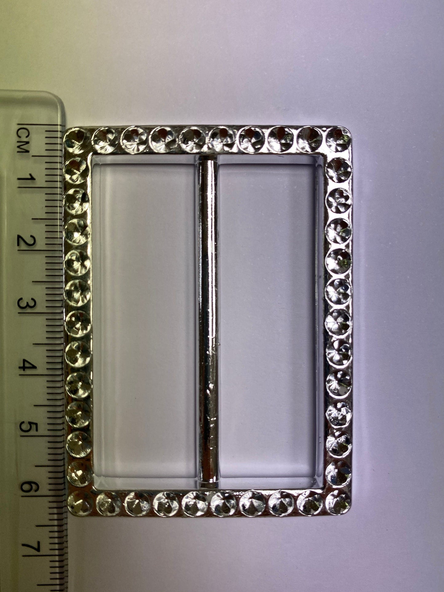 5pcs ABS Light Weight Diamond cut effect Buckle Slide 50mm bar. Plastic buckle, 2” buckle