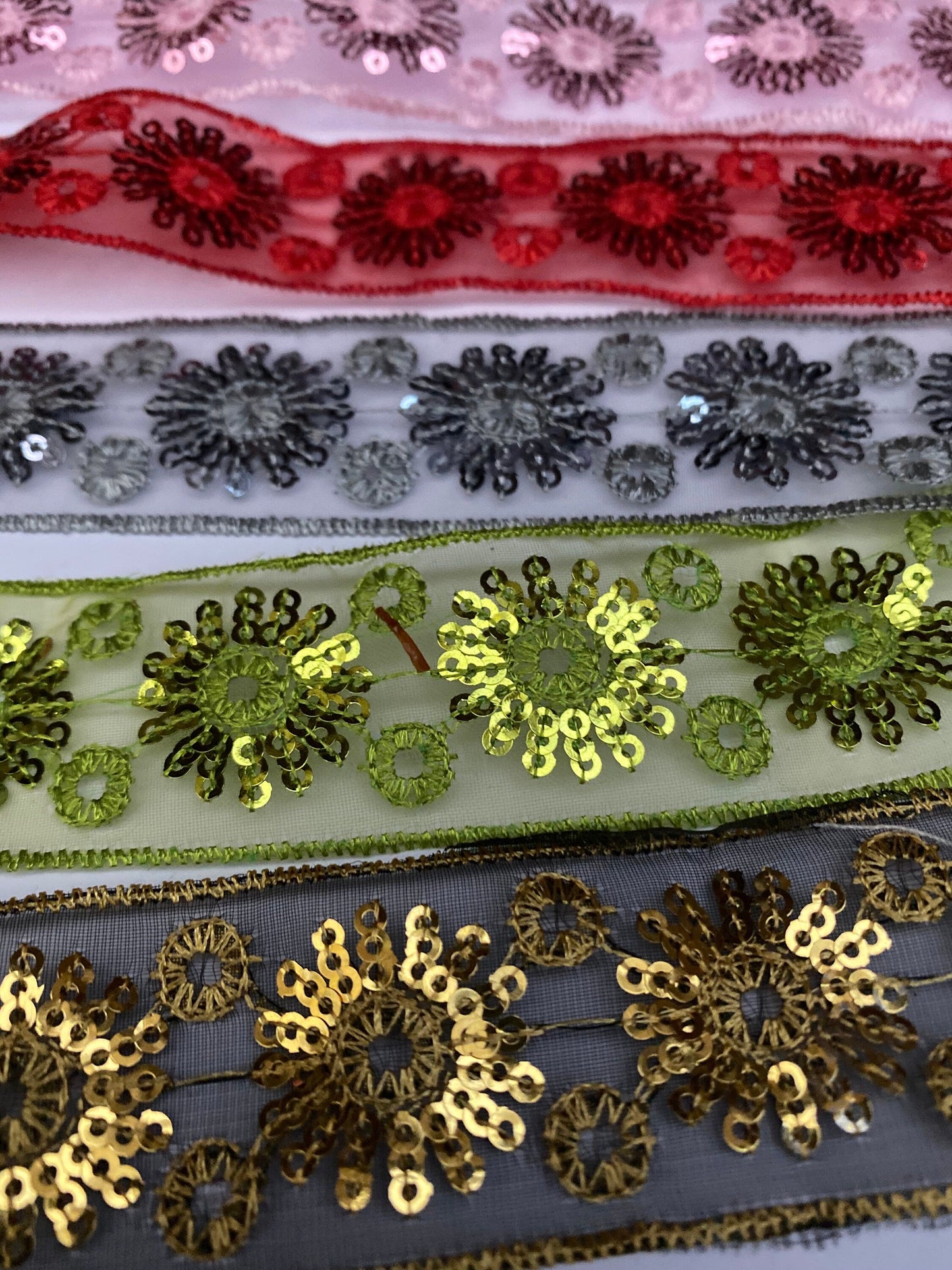 Sequins on a mesh base 35mm