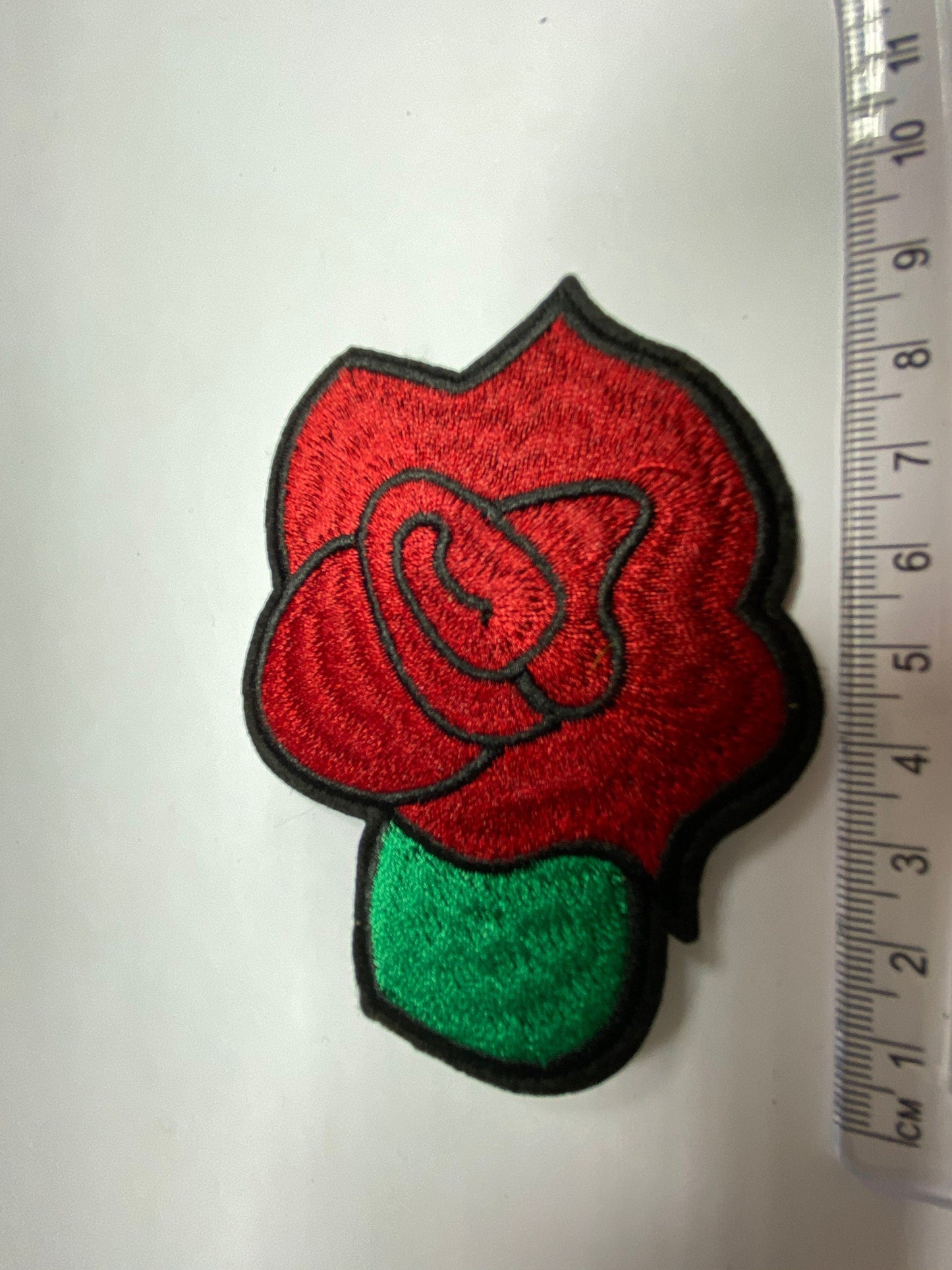 Embroidered Rose badges, badges, floral badges