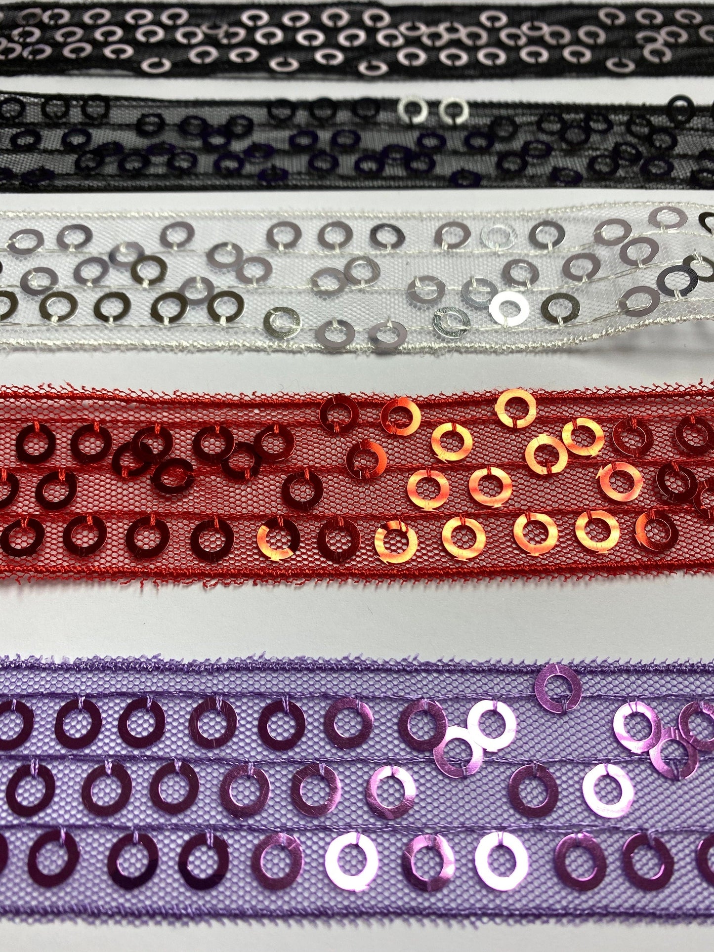 3yrd Sequins on mesh trim, Sequins Tape, Sequin Lace Trim, Decorative ribbon, sequin trim