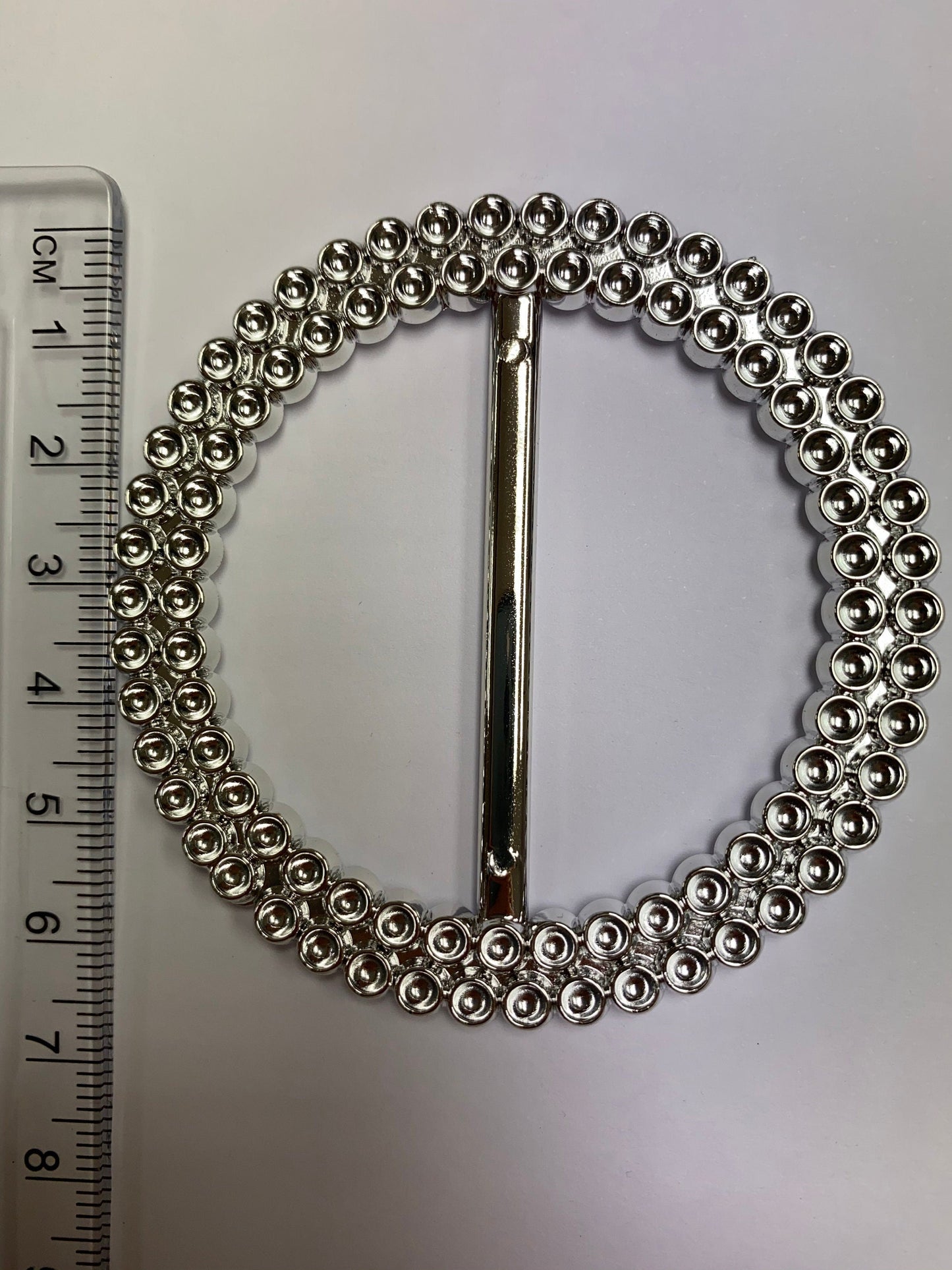 4pcs Silver ABS Round Light weight buckle slide