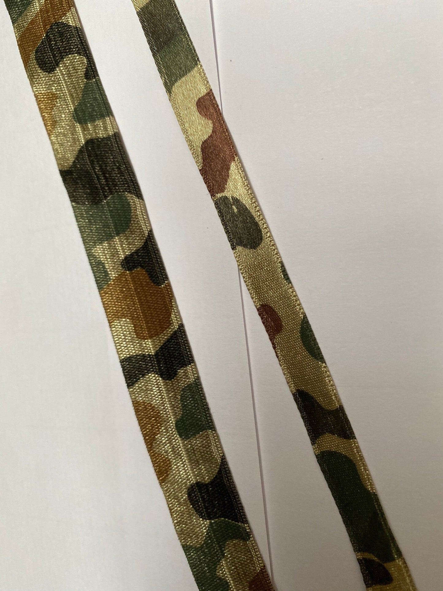2mtr, Camouflage Trims, Camouflage Printed Elastic, folding elastic, fold over elastic, ribbon