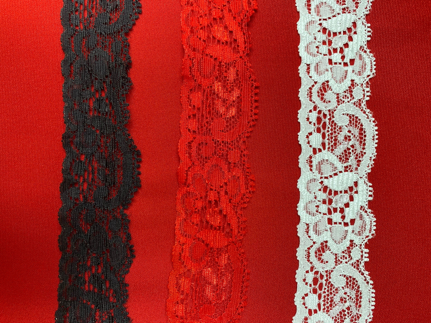 3cm Stretch Lace, lace, nylon lace - 4 colours