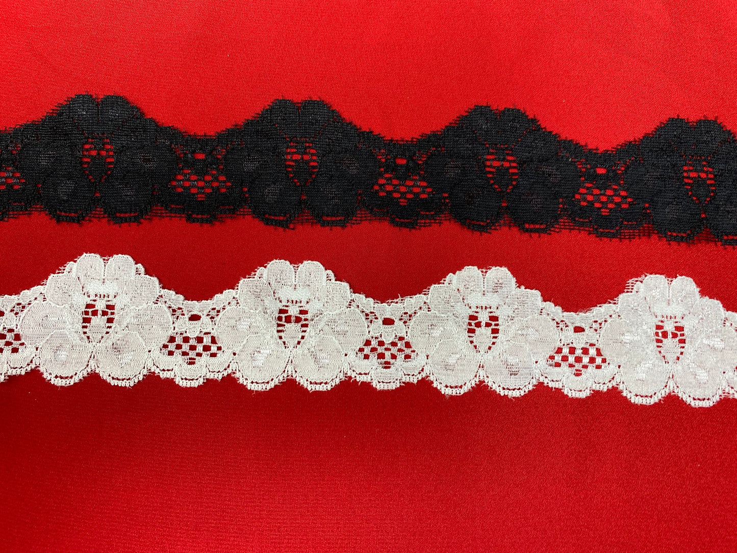 4cm Deep Scallop Stretch Lace, lace, black lace, 3mtr