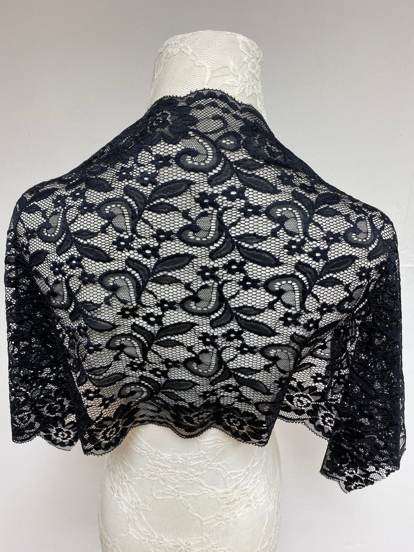 30cm Stretch Lace, lace, nylon lace, wide lace, floral lace, stretch lace