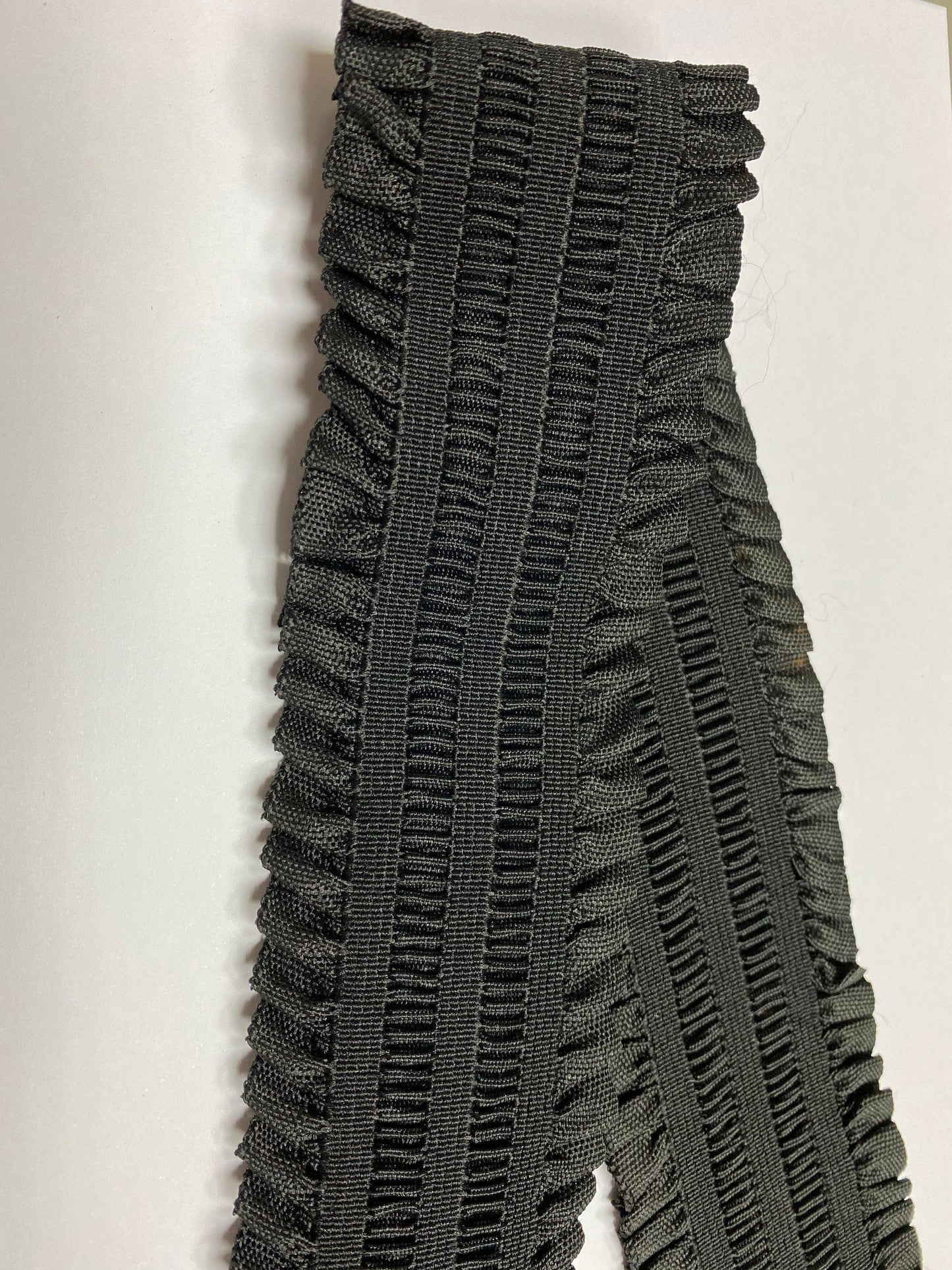 1 mtrs - 6cm Fancy Elastic - black, frill elastic, black fancy elastic, elastic, black elastic
