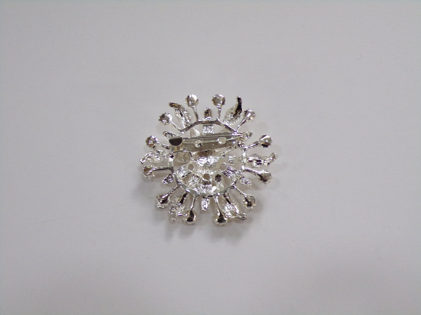 Diamante Starburst Brooch, 5cm, Jewel, brooch, diamanté brooch, silver brooch