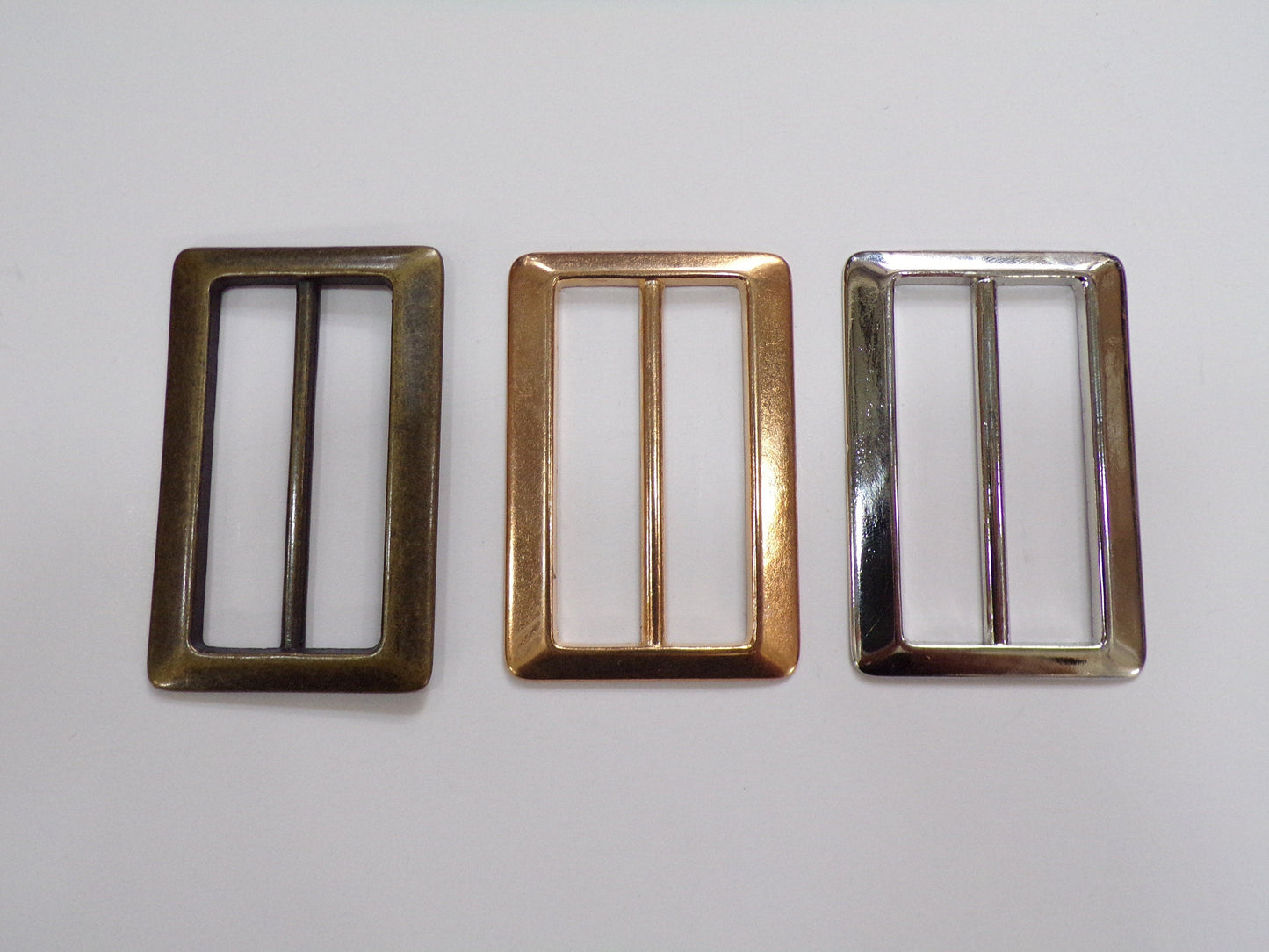 2” Metal Slider, 2” Buckles, 3 Colours available, metal buckles, rectangle buckle
