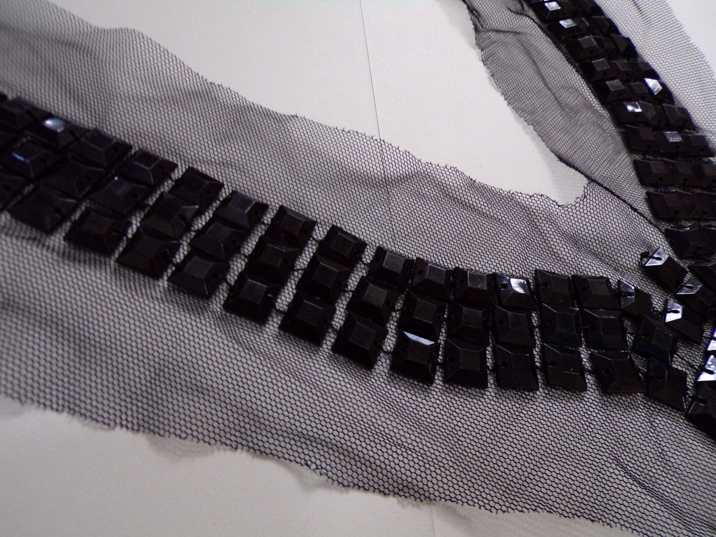 Sequin Neck Trim, jewel neck trim, v neck, jewel, couture trim