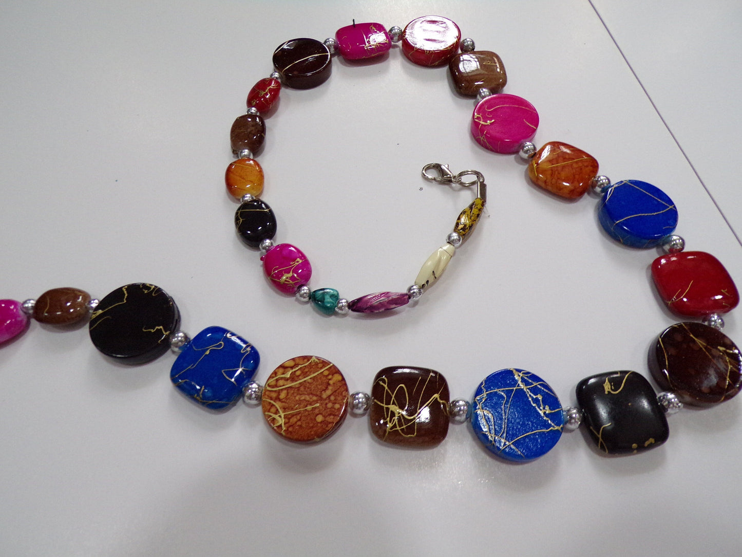 Colourful Beaded Necklace, Boho Style Necklace, necklace, bead necklace