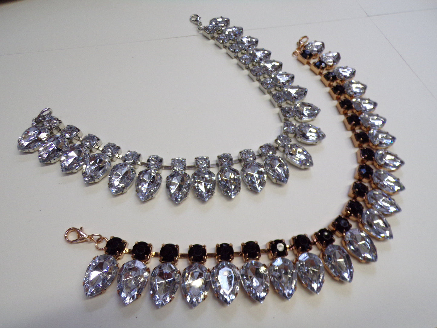 Jewel Crystals Neck Trim with clips, necklace, jewel choker, rhinestone necklace, jewel necklace