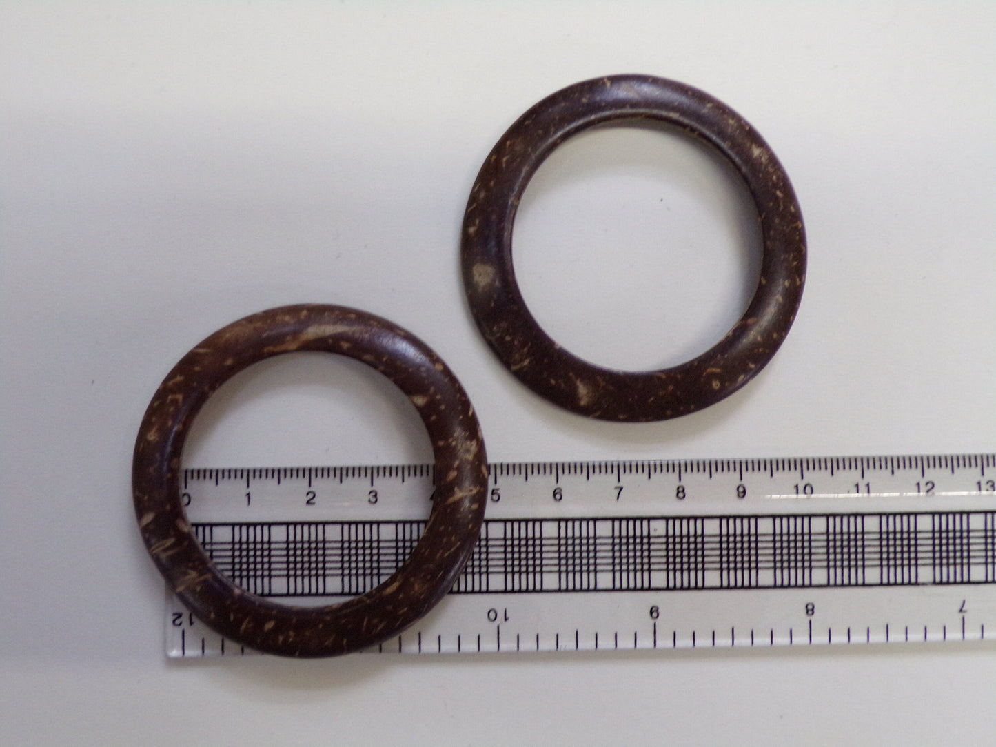 Flat Coconut Rings and imitation wood, 35mm, 40mm, Belt Buckle, Bag Clasp Leather Craft Accessories 2 pcs, rings, flat rings