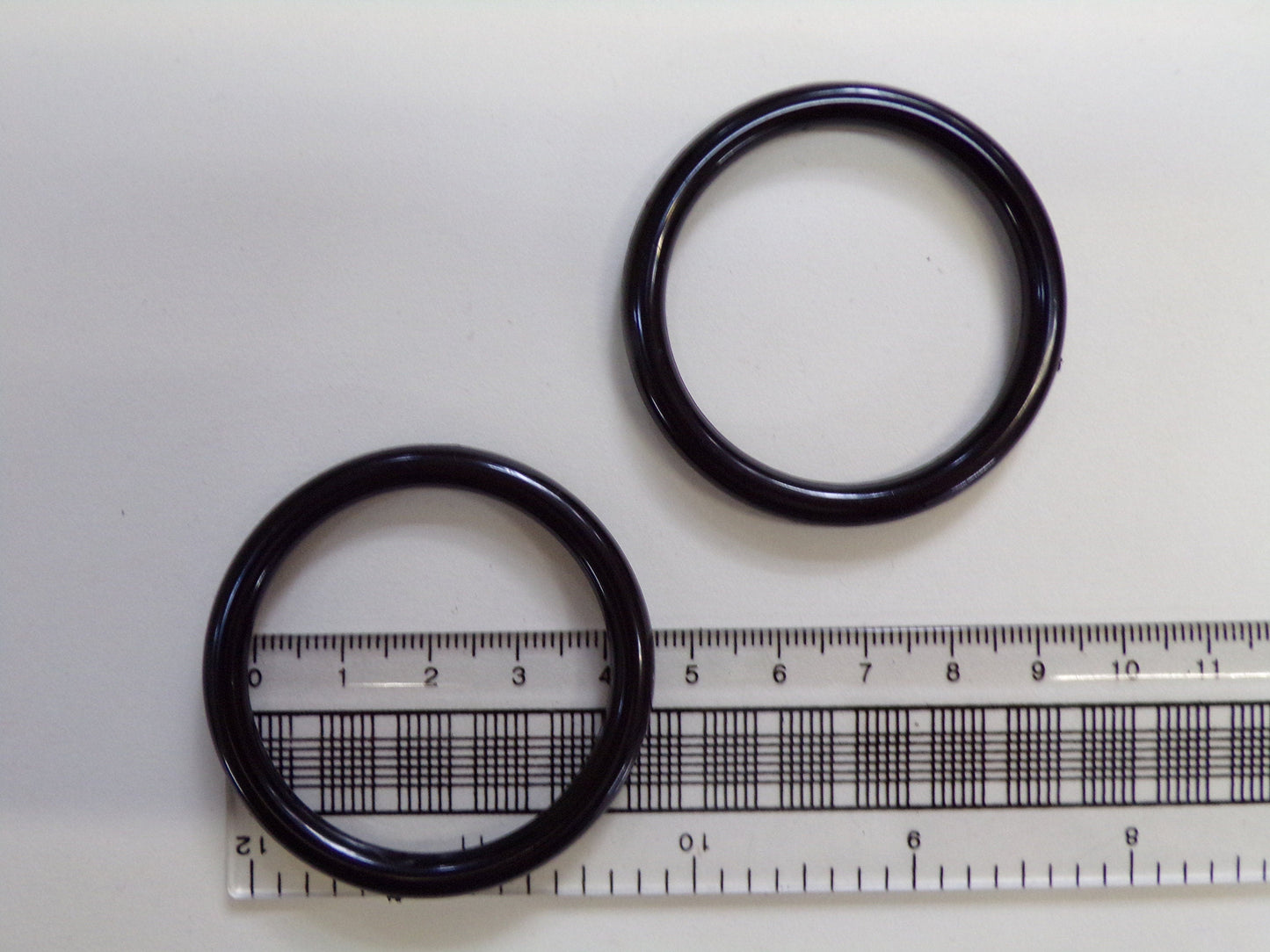 Macrame Rings Black Beige Plastic Rings 40mm Belt Buckle, Bag Clasp Leather Craft Accessories