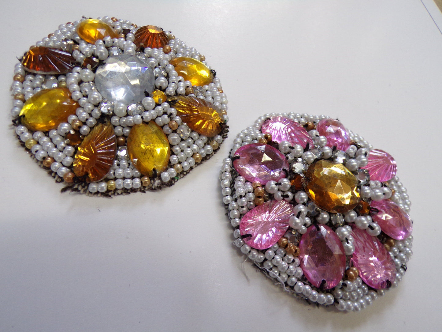 Vintage Beaded Art Deco Brooch