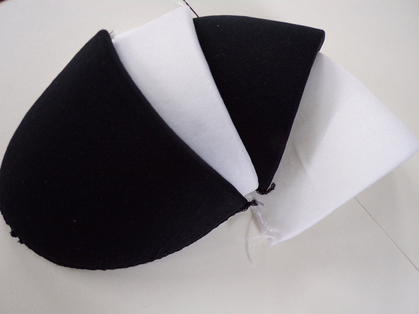 1 pair, Covered Shoulder Pads, 12mm thick Black or White, shoulder pads, pads, fashion pads, foam shoulder pads