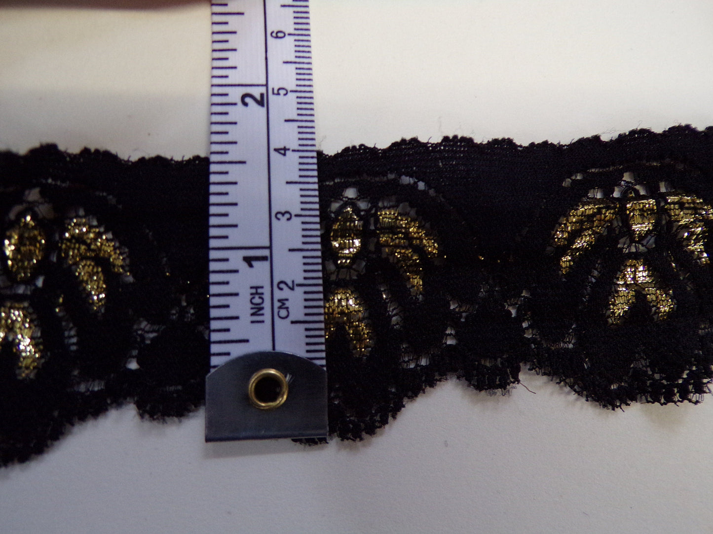 4cm wide Fine Stretch Lace Trim, Stretch Lace with lurex for Sewing, Craft, lurex lace, lace
