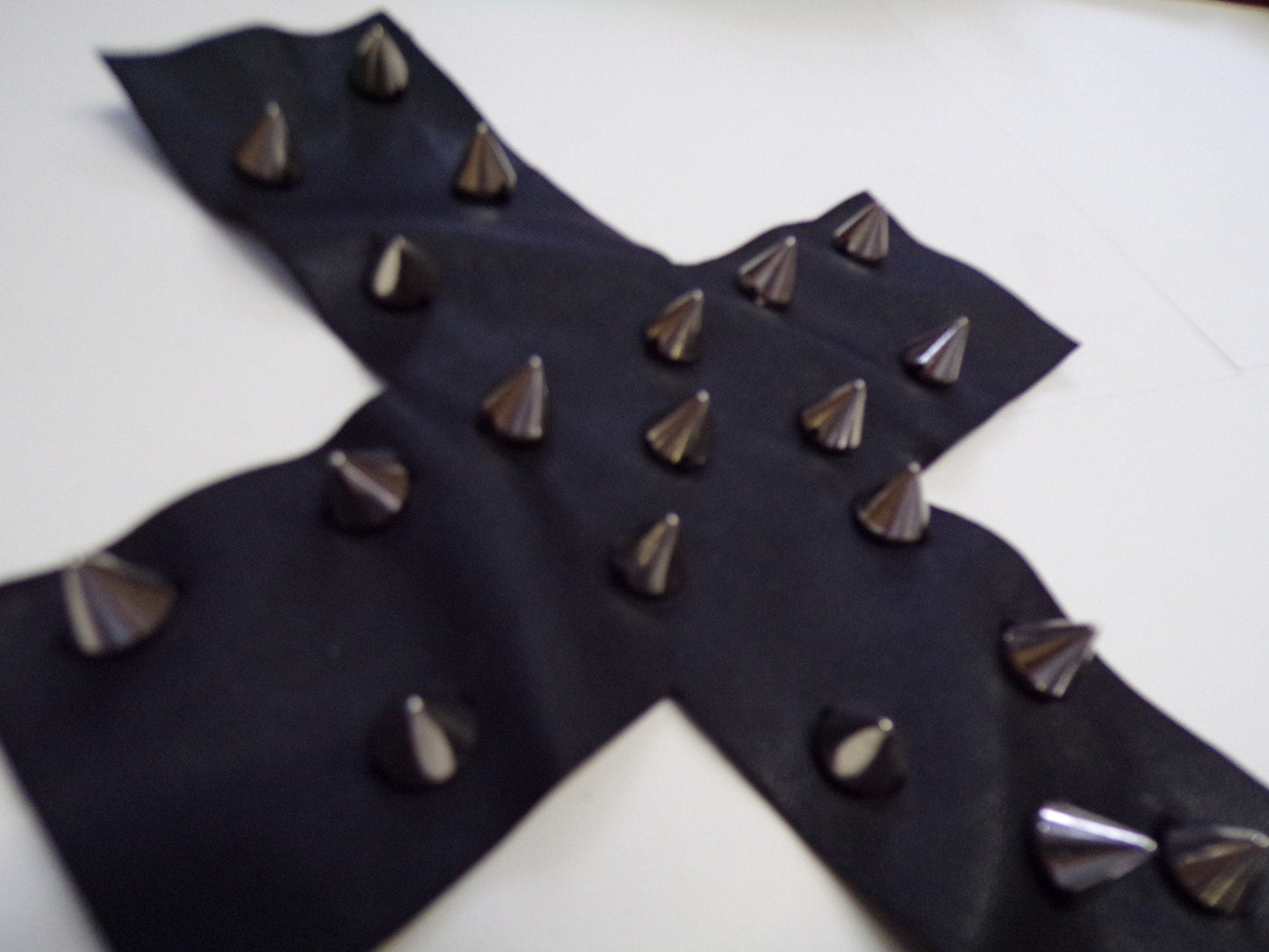 Studded Cross Applique 30cm, appliqué, cross, stud, gothic cross