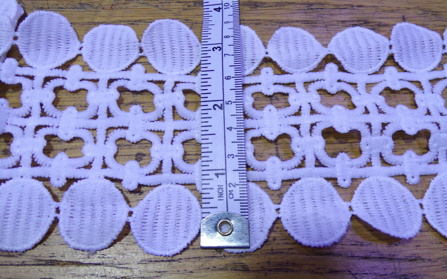 Guipure Lace Trimming Black White 90mm, cotton lace, lace, wide lace