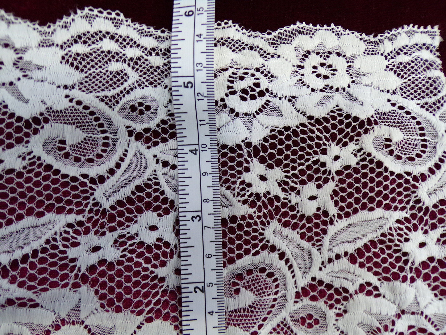 Elegant FLORAL Stretch Lace Trim 15cm wide, stretch lace,