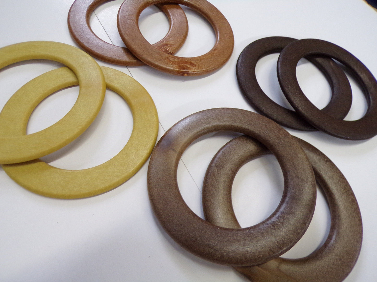 Flat Rings, imitation wood Rings, 55mm 75mm, Belt Buckle, Bag Clasp Leather Craft Accessories 1pc