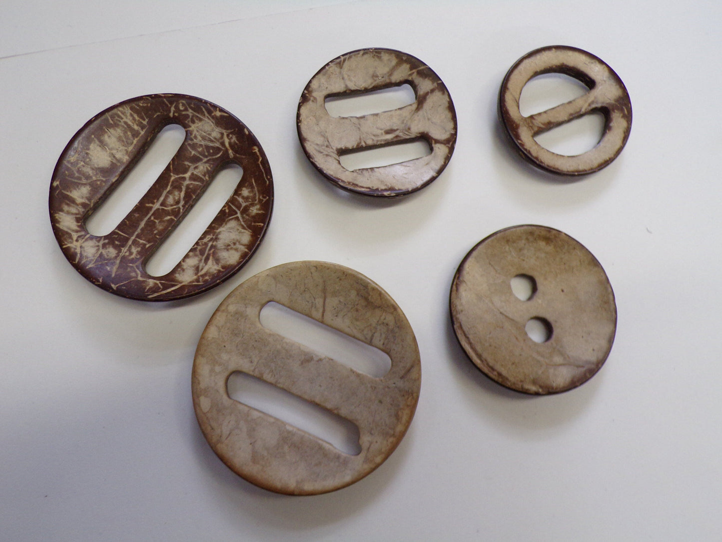 1pc Real Coconut Light Weight Buckle Slide, 30mm 45mm 50mm Bar, coconut buckle