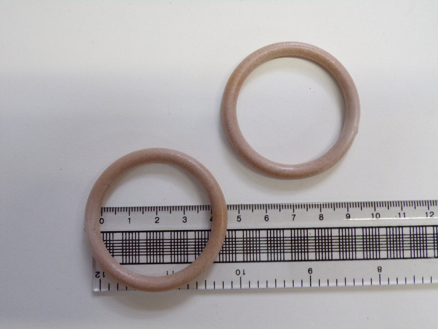 Macrame Rings Black Beige Plastic Rings 40mm Belt Buckle, Bag Clasp Leather Craft Accessories