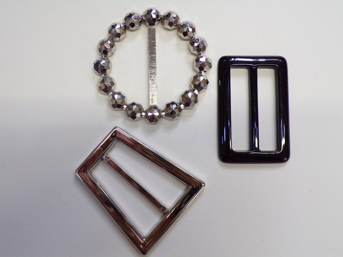 Silver Black ABS Light Weight Buckle Slide 50mm bar, buckles, 2” slider buckle, sliders, buckles