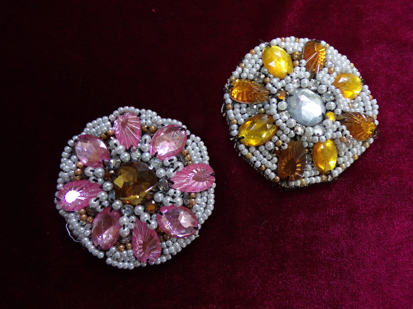 Vintage Beaded Art Deco Brooch