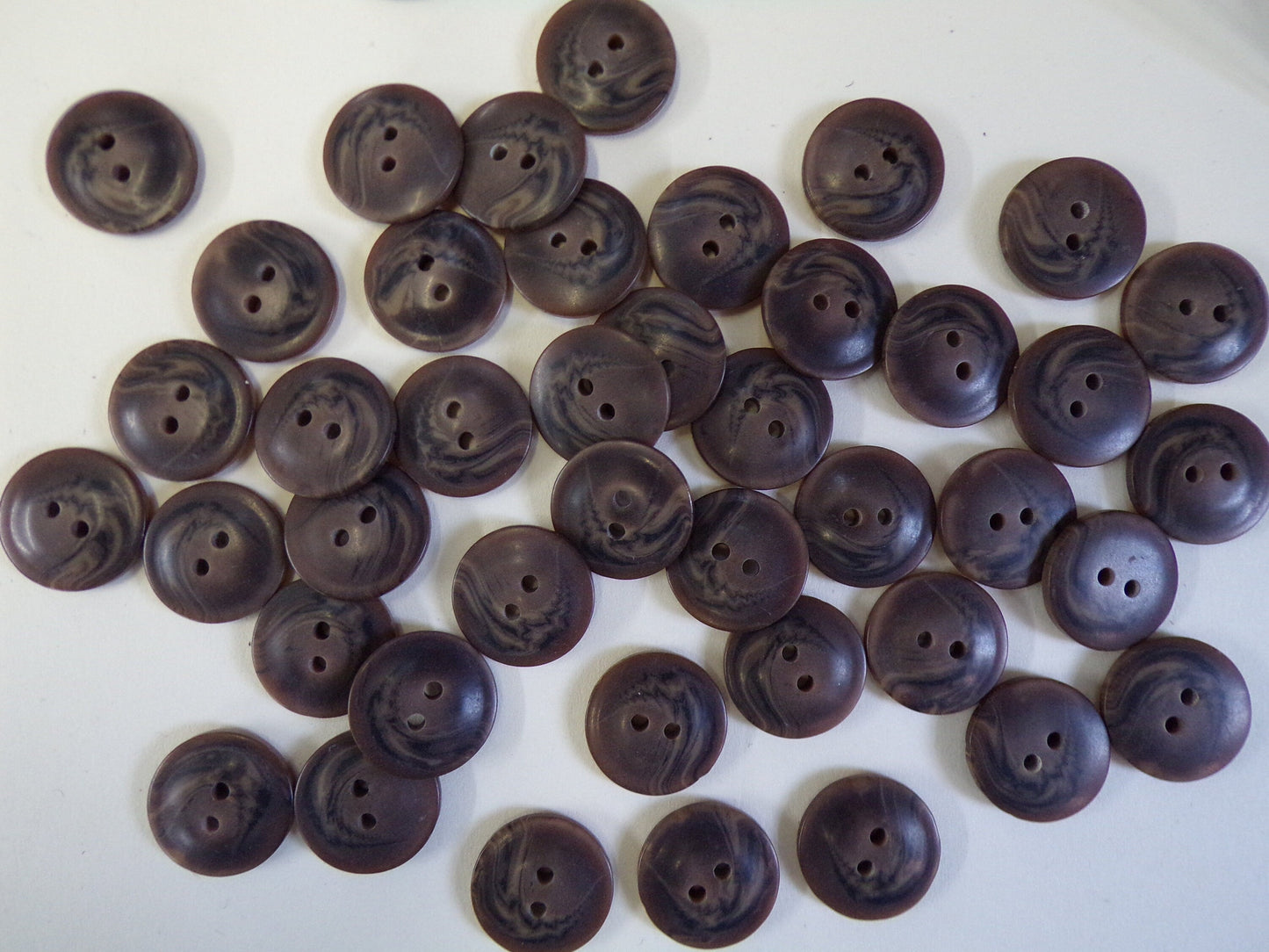 6 pcs Brown Buttons, 2-hole 18mm 28L Imitation Wood Pattern, Shirt Buttons, Coat Buttons, Sewing Button