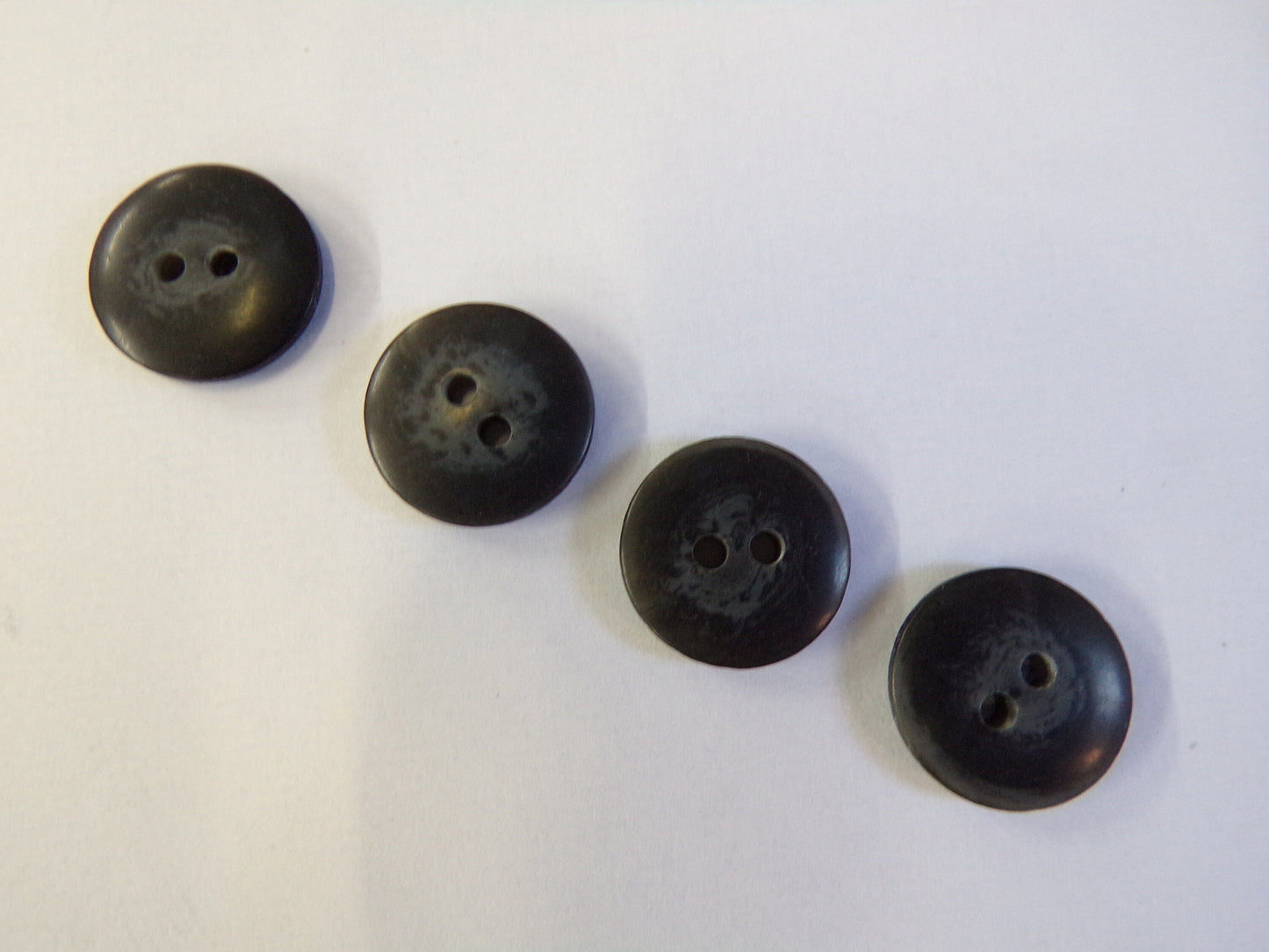 6 pcs, 2-hole 15mm 24L Dark Gey Buttons, Flat Buttons, Shirt Buttons, Sewing Knitting