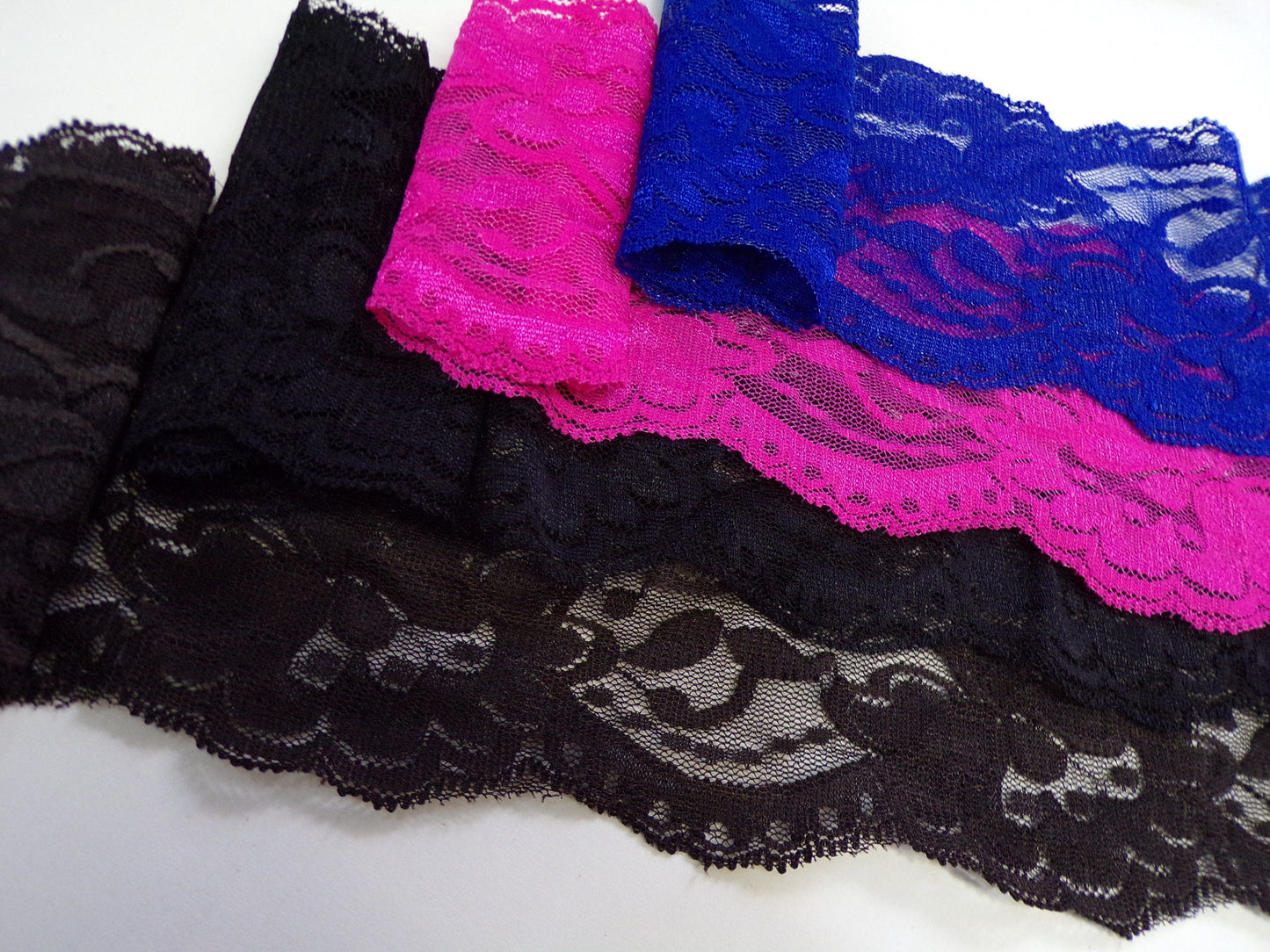 9cm wide Stretch lace trim for Sewing, Craft, Dress, Lingerie, lace, 7 colours, lace, stretch lace, fashion lace