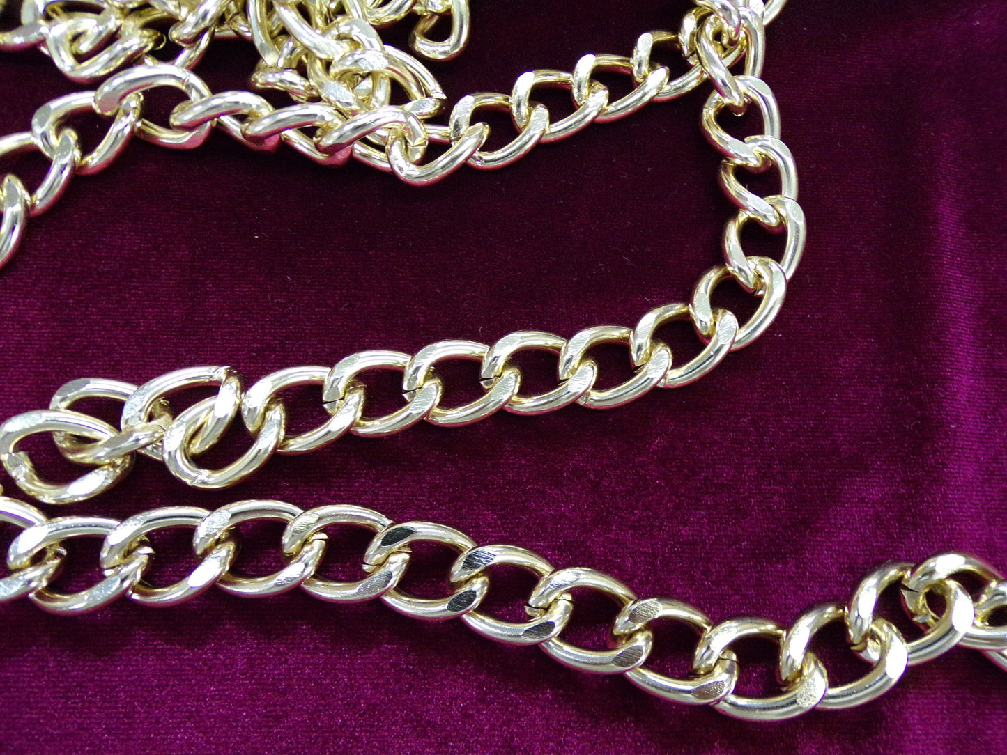 20mm, Gold Metal Link Chain, Sold by the Metre Jewellery/Crafts, chunky chain, metal chain