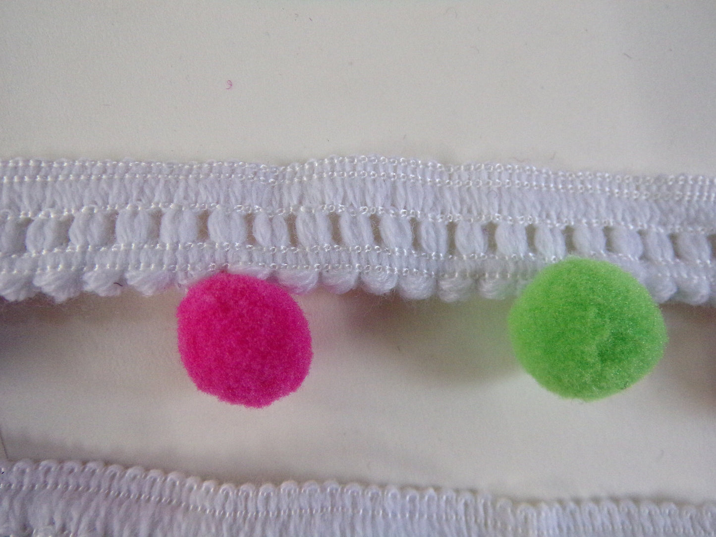 Pom Pom Trim, Boho Trim, Tape, Ribbon, Black, White, Sewing, Craft, festival trim