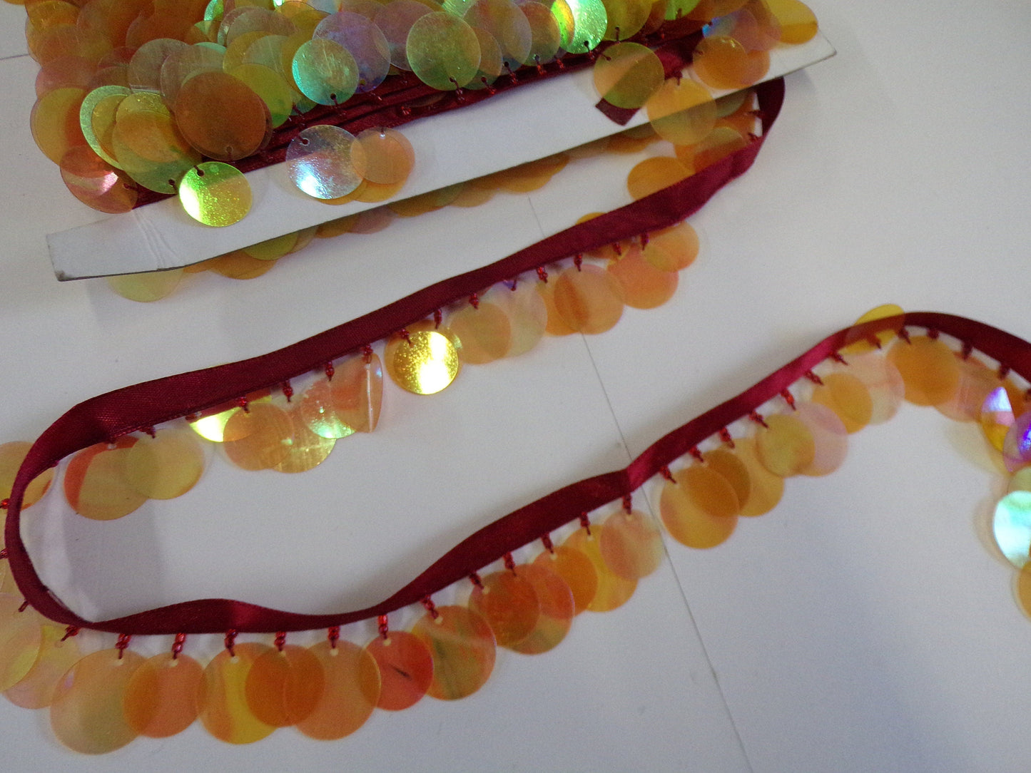 Sequin Ribbon Trim, Disco Trim, Tape for Sewing, Decor, Craft, festival trim