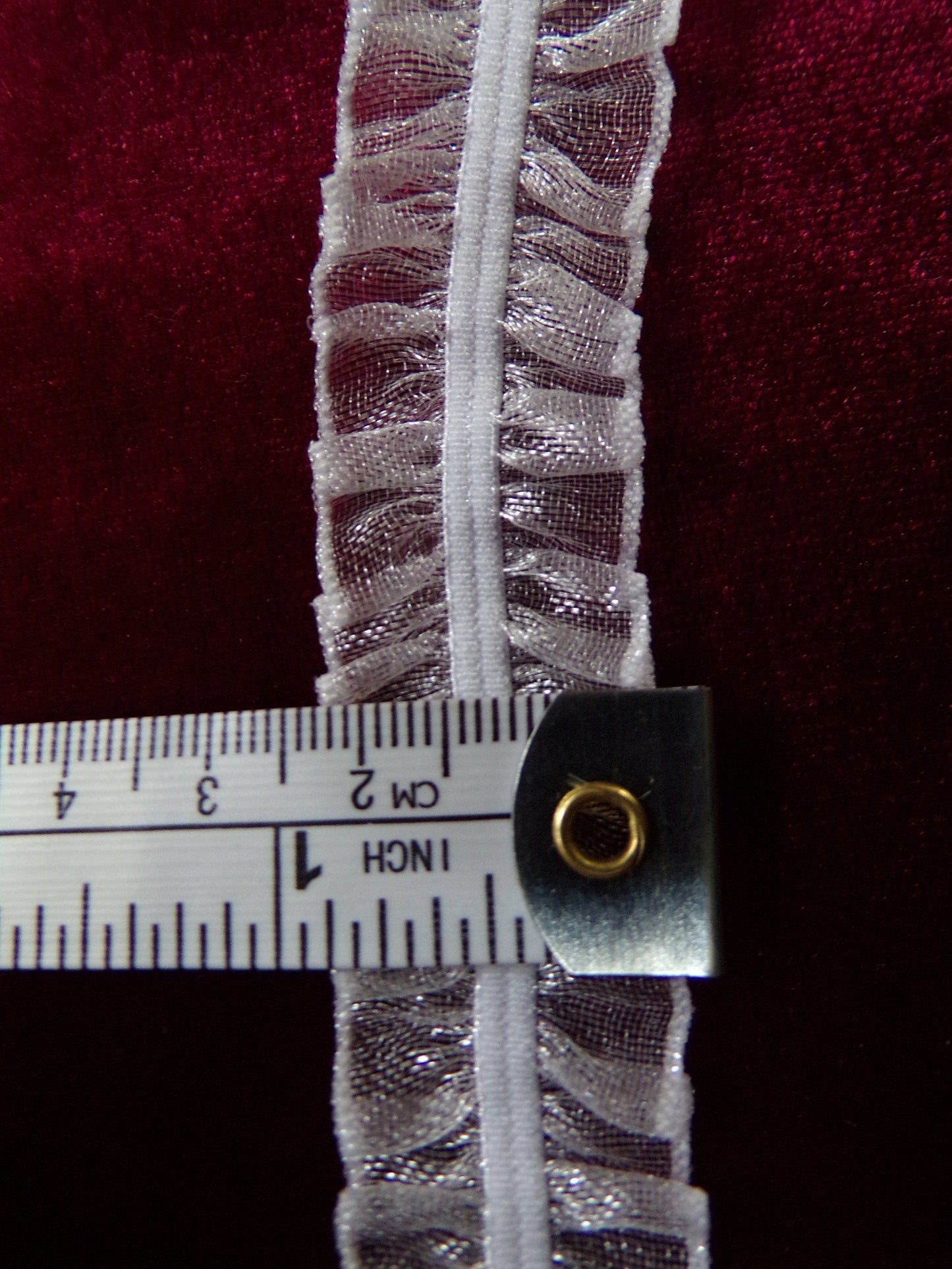 Pleated Stretch Lace Trim, Lace, Elastic, Ribbon, Black, White, 2cm wide, organza frill, elastic frill.
