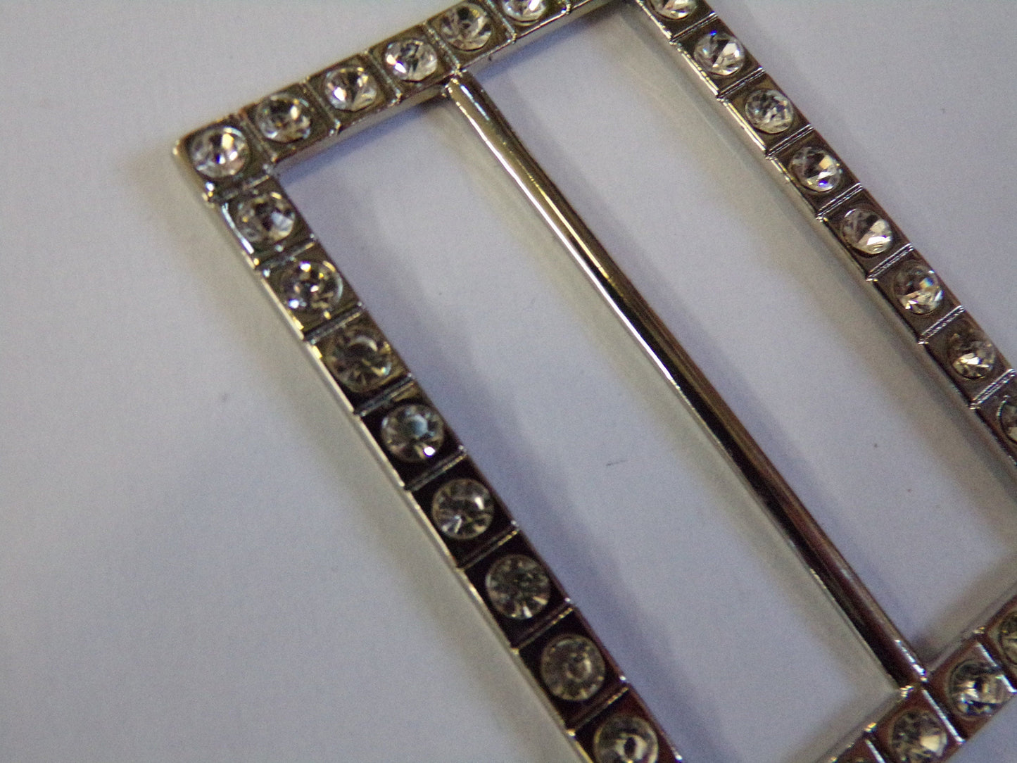 2” Diamante buckle, Slider Rectangle Buckle, Rhinestone Crystal Metal, Belt buckle, Wedding, Embellishments, 5 cm bar