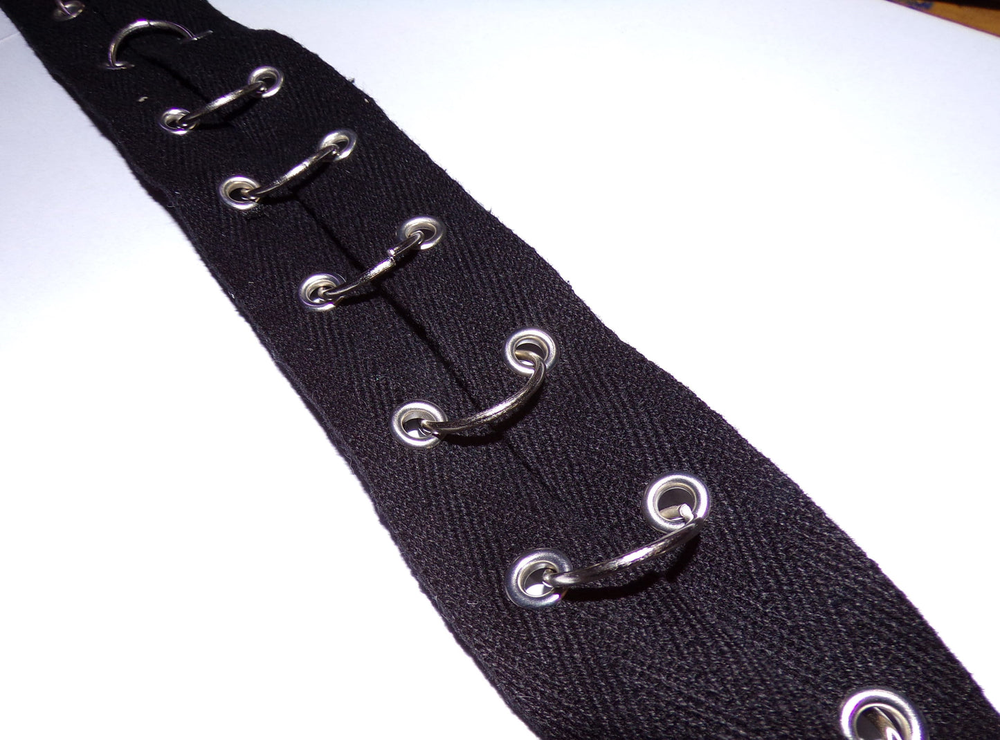 2 Rows Cotton Eyelet Tape with Rings, Black Cotton Tape, Sewing, Decor, Craft, ring trim, rings, continuous rings