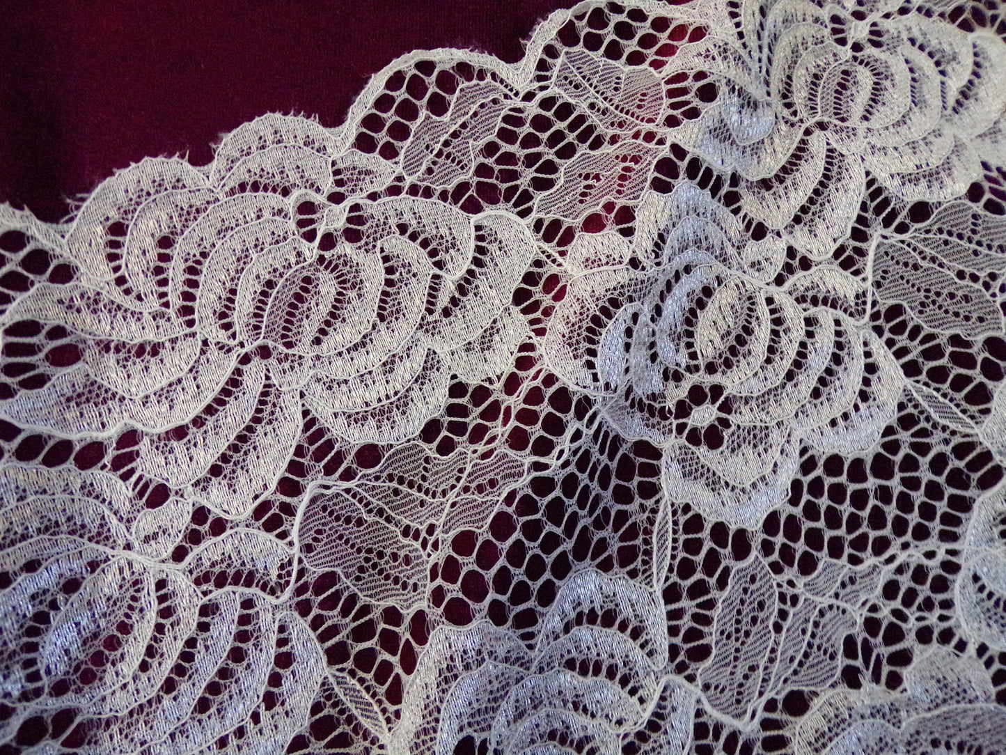 20cm, Elegant FLORAL Stretch Lace Trim, Black Or Ivory, Stretch Lace, French lace trim, Wide lace, stretch lace, lingerie lace, soft lace