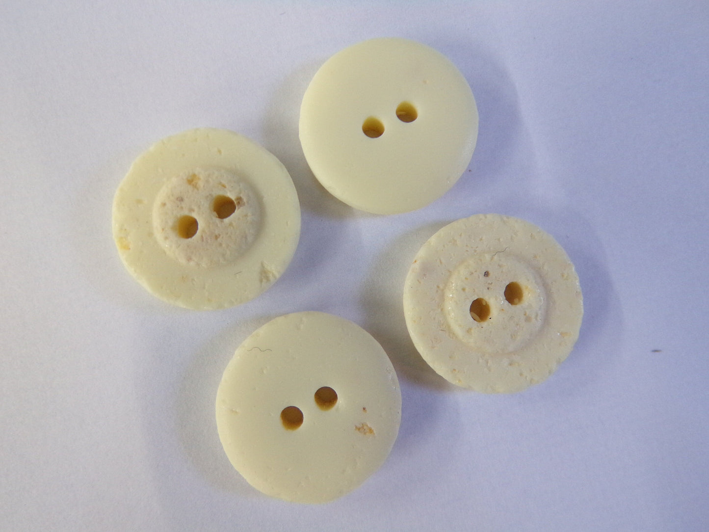 6pcs Vintage Style Matt Buttons, 2-hole, Shirt buttons, White buttons, Craft buttons, Sewing buttons