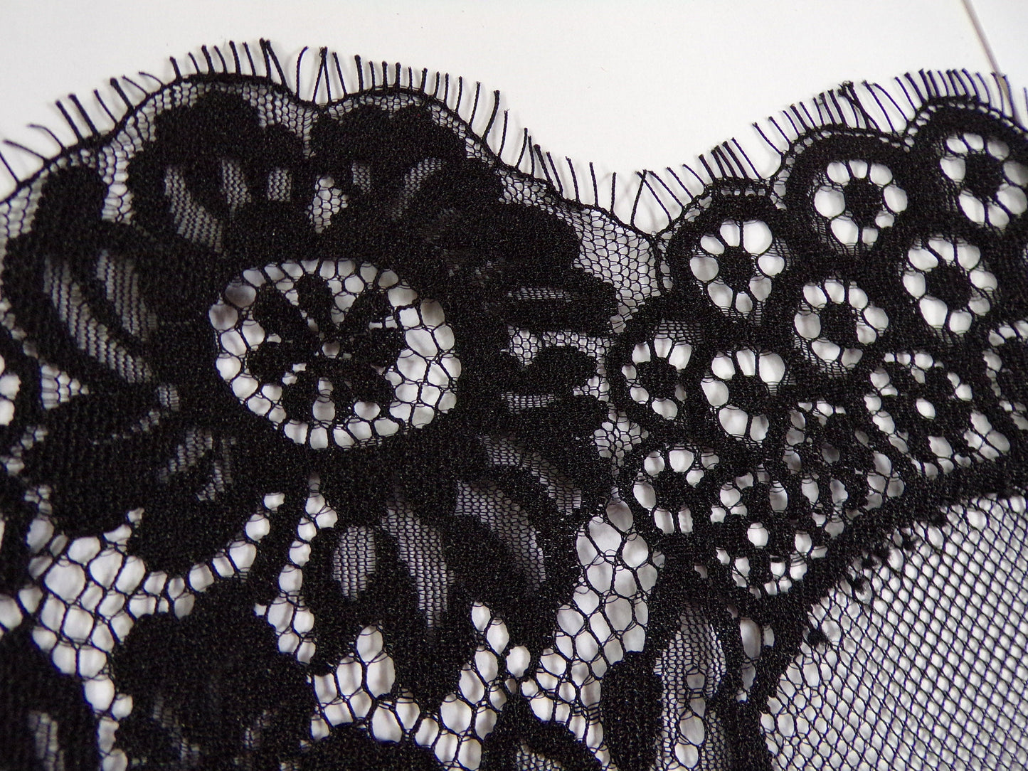 32cm Black or Ivory Delicate Black Eyelash Lace Trim, French Lace, Lace, Sewing, Craft, fashion lace, eyelash lace