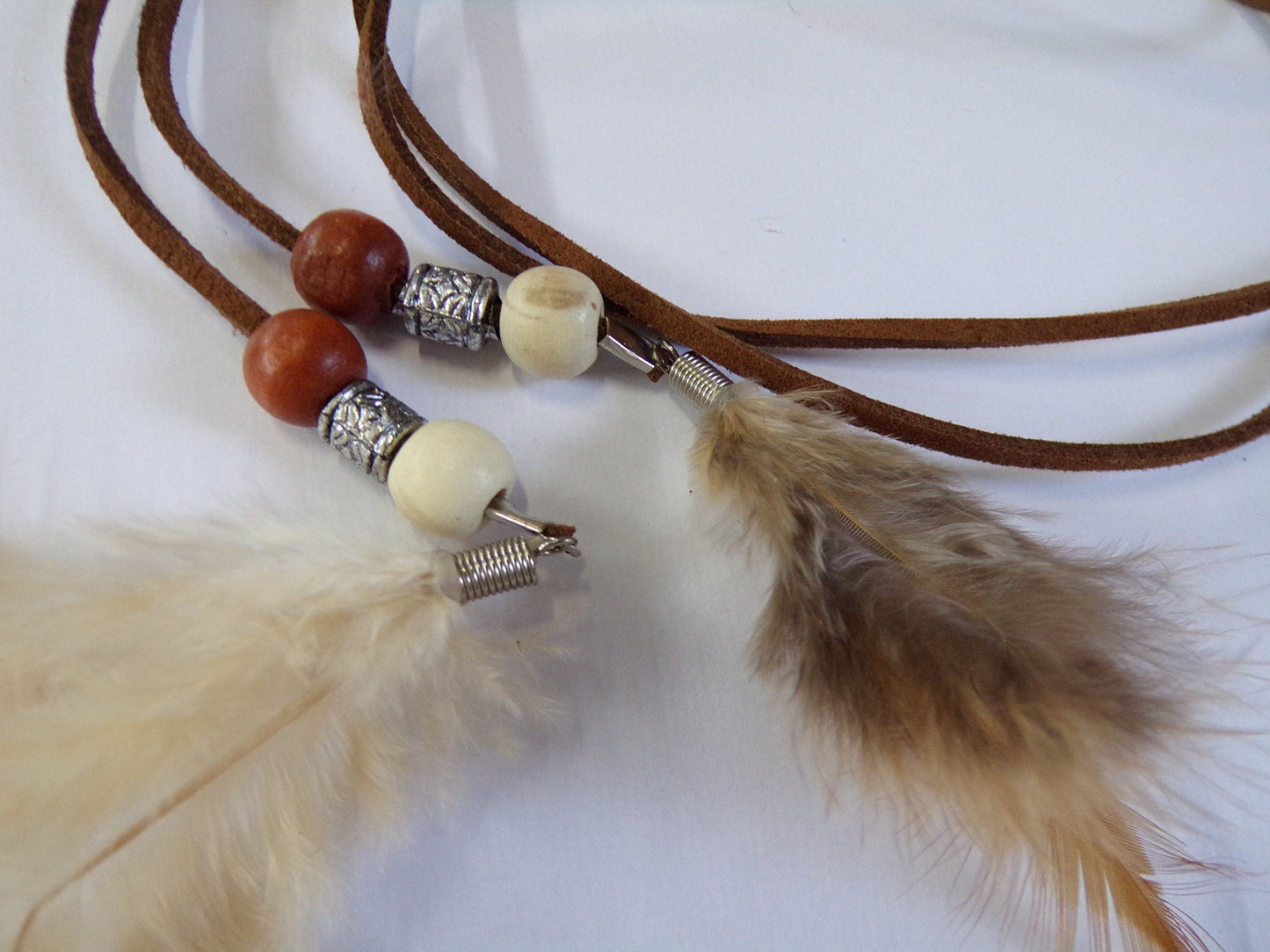 Brown Suede Boho Belt, Vintage Style belt, Boho women's accessories, feather belt, bead feather belt. Boho belt, festival belt
