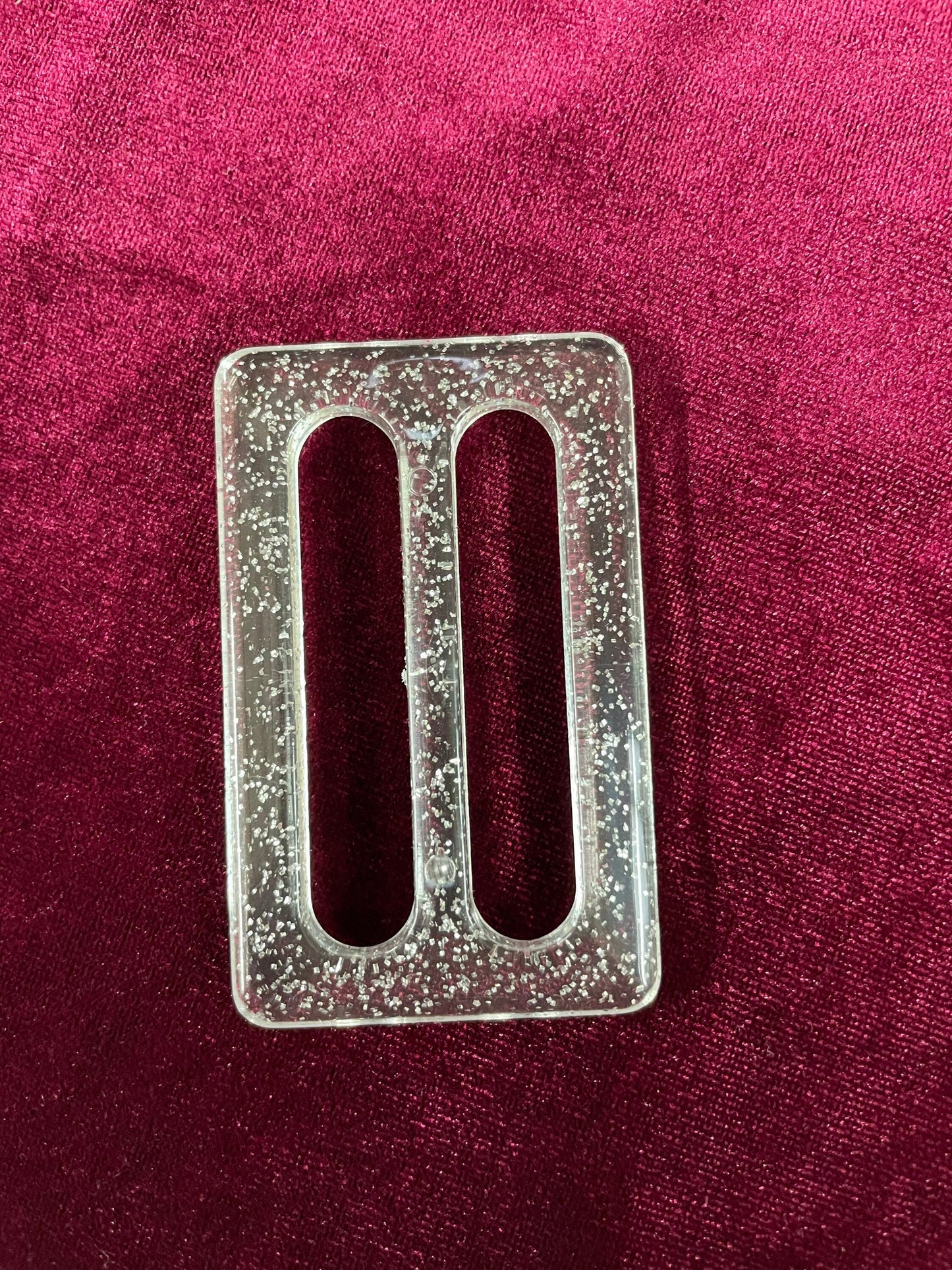 2” bar Glitter buckle, 2” buckle, clear buckle, Glitter slide, 5cm bar.