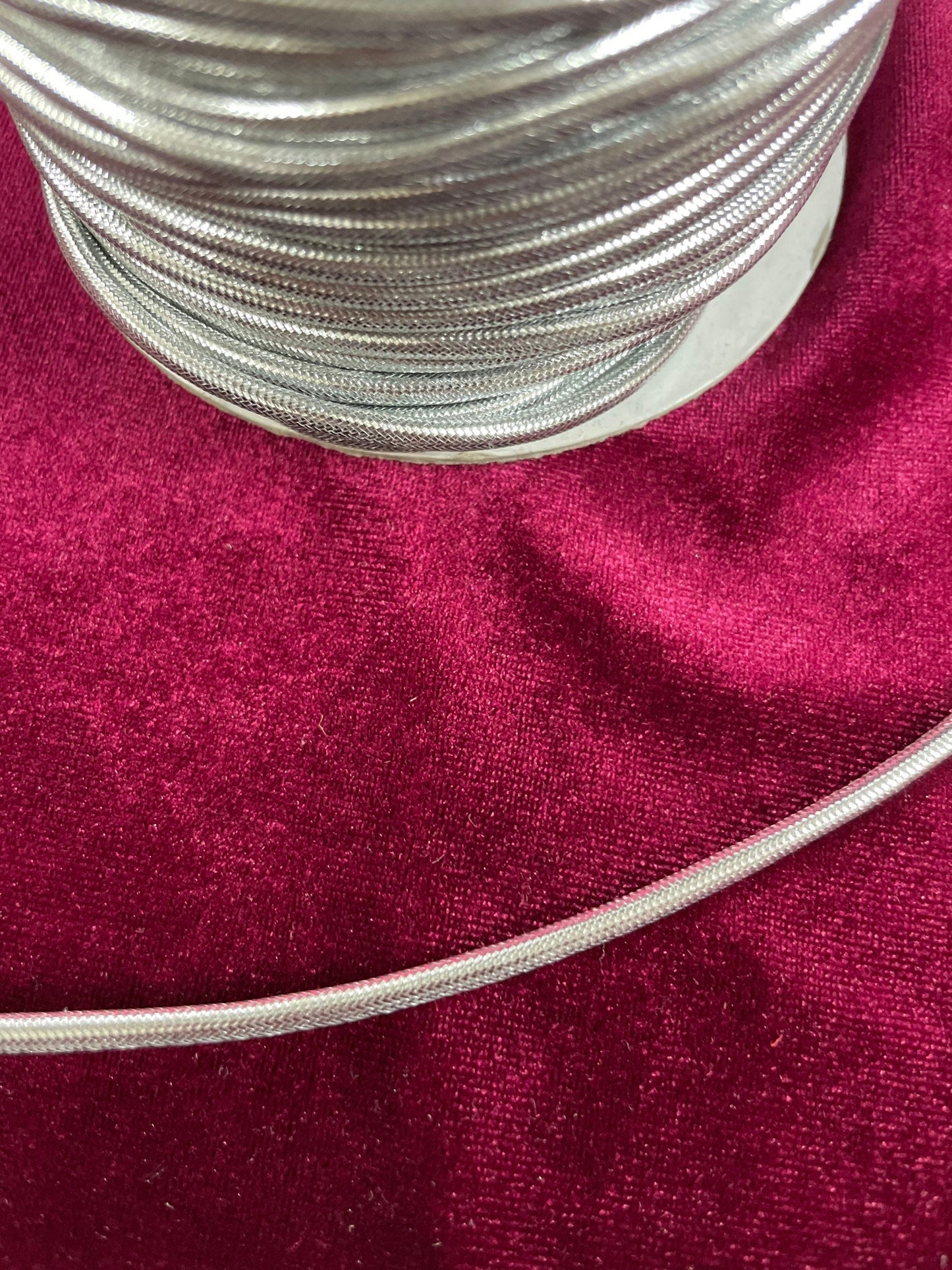 Lurex shiny string, silver string, silver cord, non stretch, lurex cord