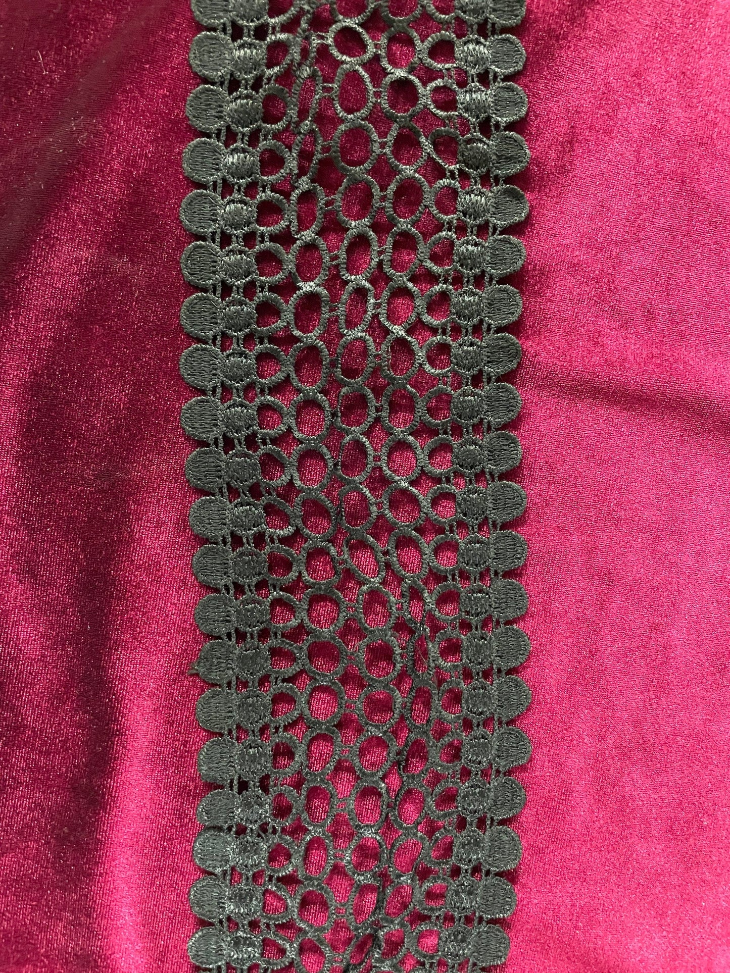 9cm cotton lace, poly lace, heavy lace, black,