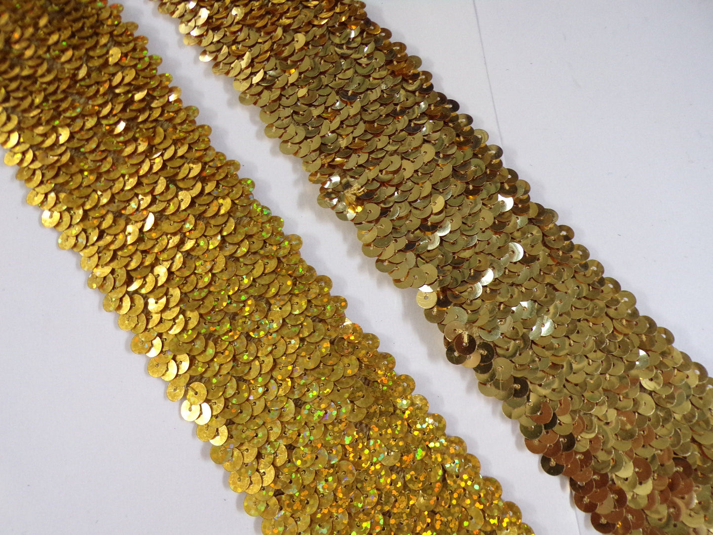 1mtr, 5.4cm wide Sequin Elastic, Sequin Stretch Trim, Sequin band, stretch sequin Sewing, Hair Craft, Decor