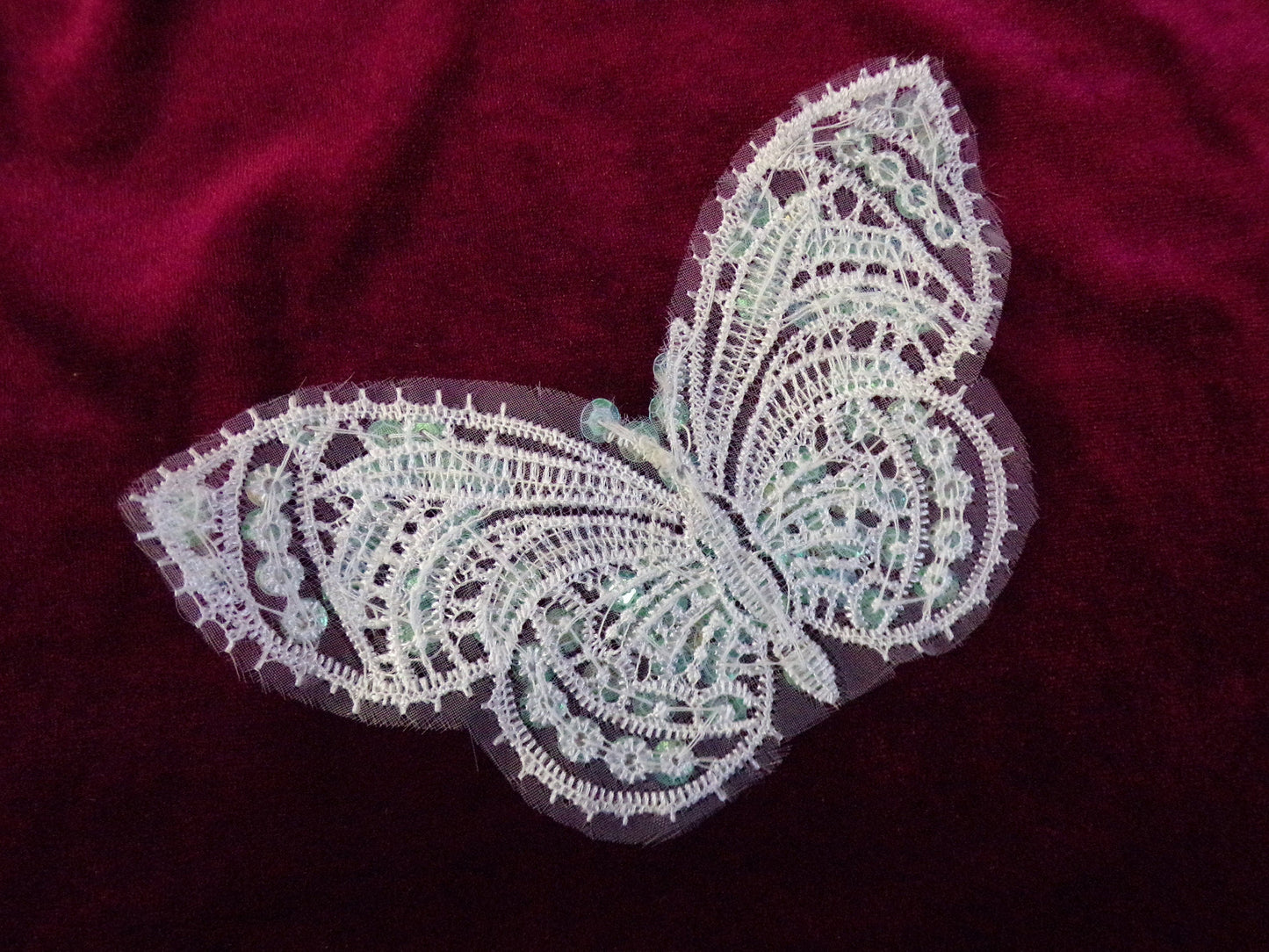Sequin Beaded Butterfly Appliques, Sew on Patch Sequin, Dancing Costume Christmas Play, dancewear